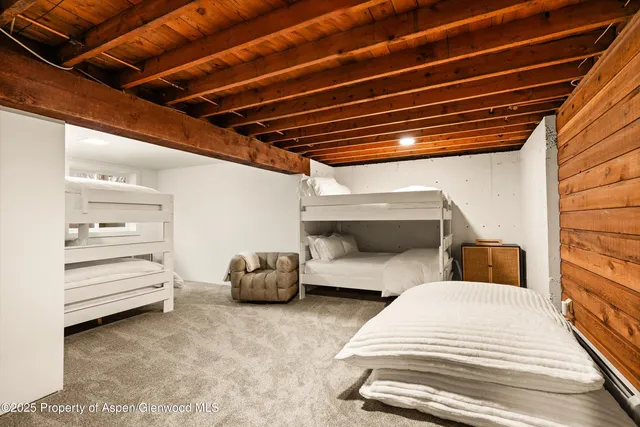 a bedroom with furniture and a walk in closet