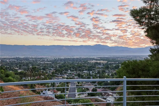 a view of city and mountain