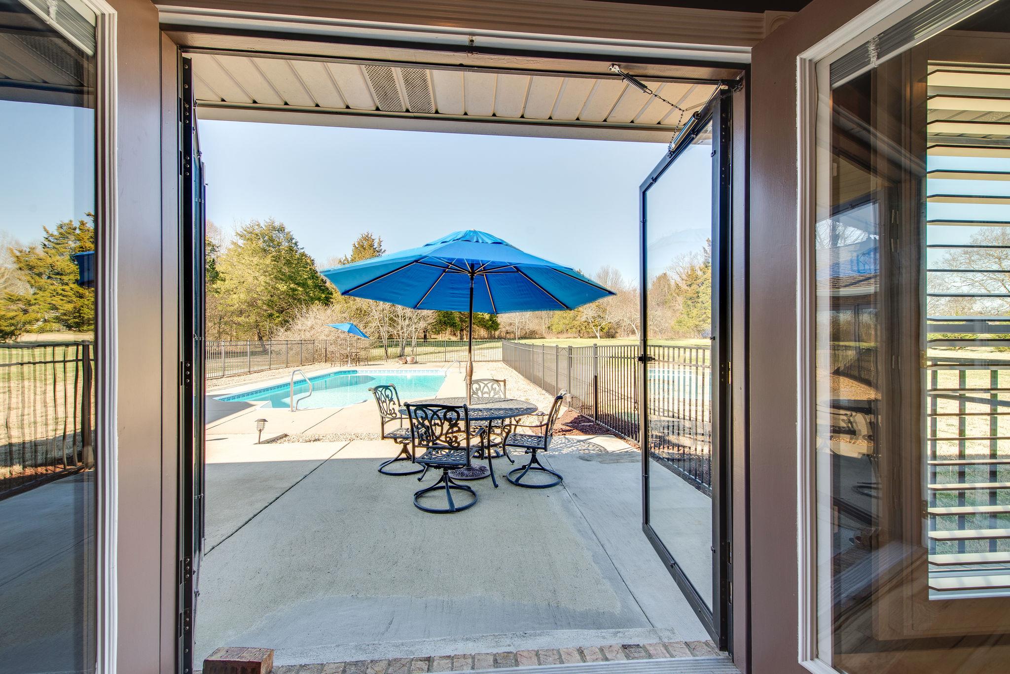 2164 Kidd Road Nolensville, TN 37135 - Photo 22 of 26 Just off the Family Room...The perfect setting! This Inground Salt Water Pool (2013)--New pool pump and salt cell (2018), liner still has 5-6 years left on it.