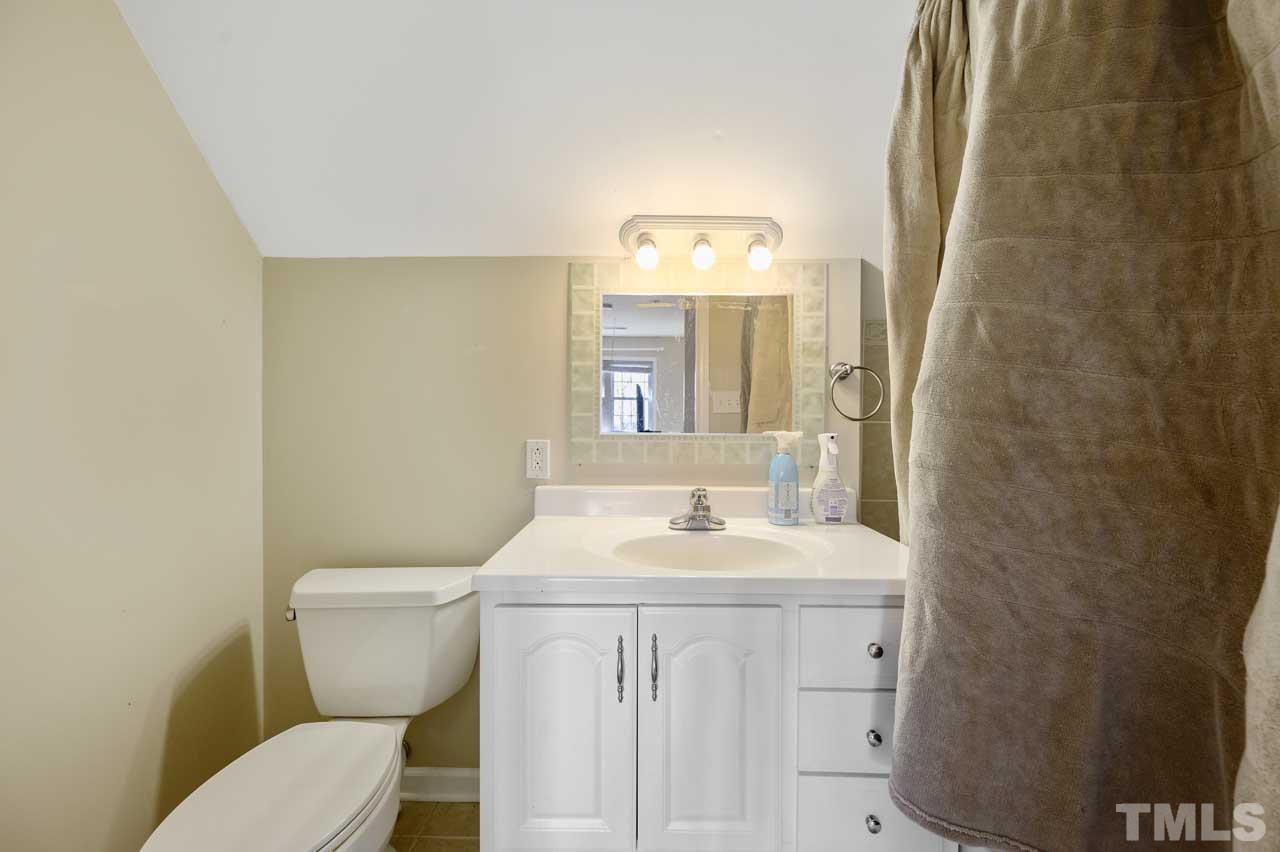 7001 New Sharon Church Road Rougemont, NC 27572 - Photo 36 of 52 a bathroom with a toilet sink and mirror