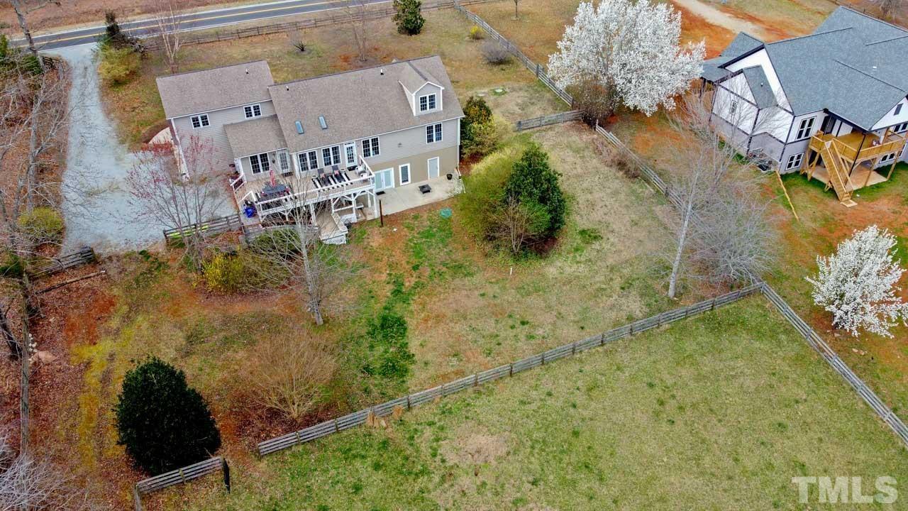 7001 New Sharon Church Road Rougemont, NC 27572 - Photo 5 of 52 an aerial view of residential house with pool and yard