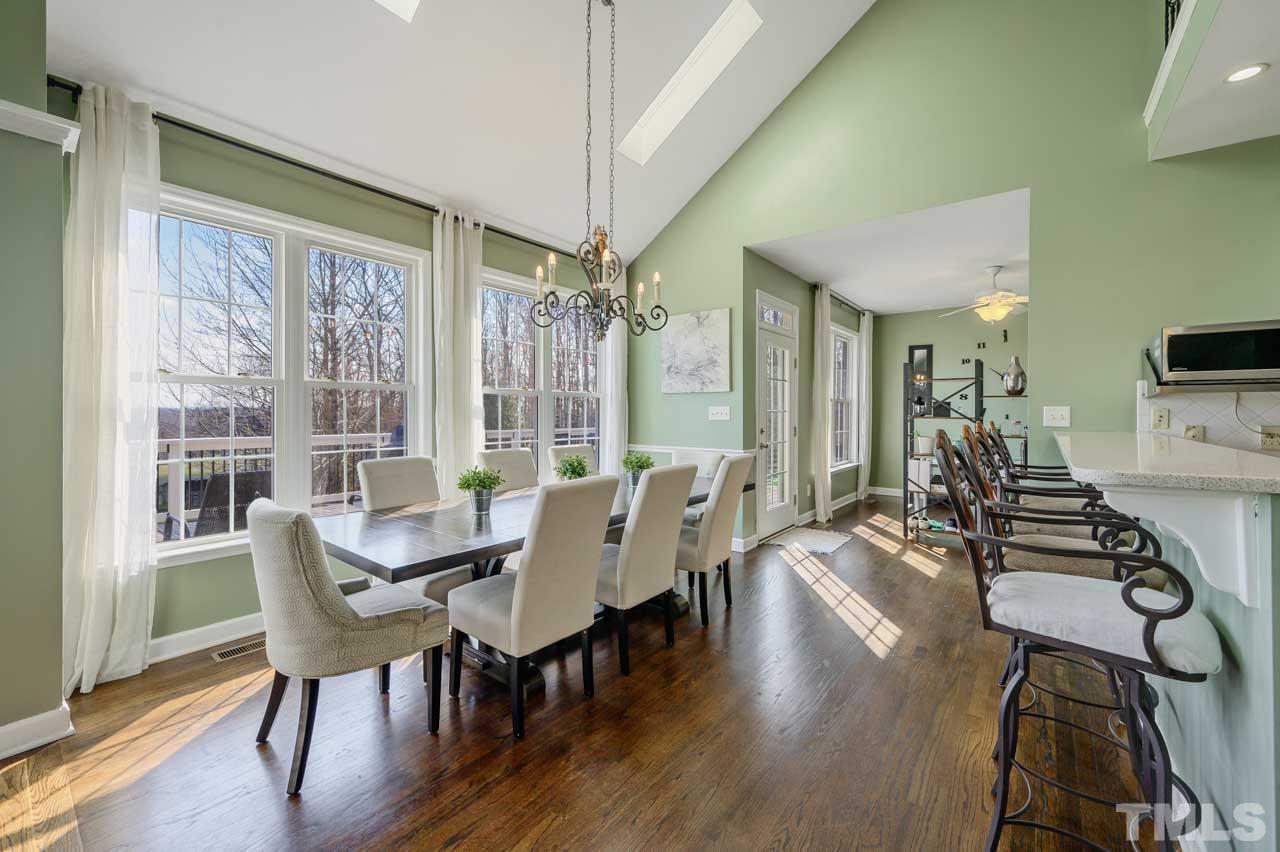 7001 New Sharon Church Road Rougemont, NC 27572 - Photo 9 of 52 a view of a dining room with furniture window and wooden floor