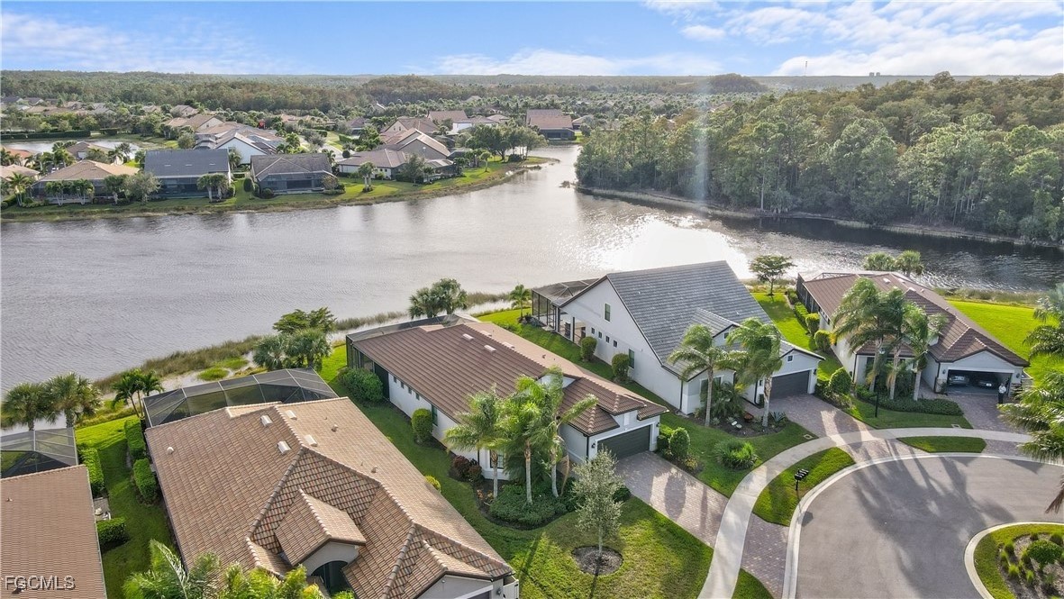 11812 Clifton Terrace Fort Myers, FL 33913 - Photo 39 of 46 an aerial view of a house with outdoor space and a lake view