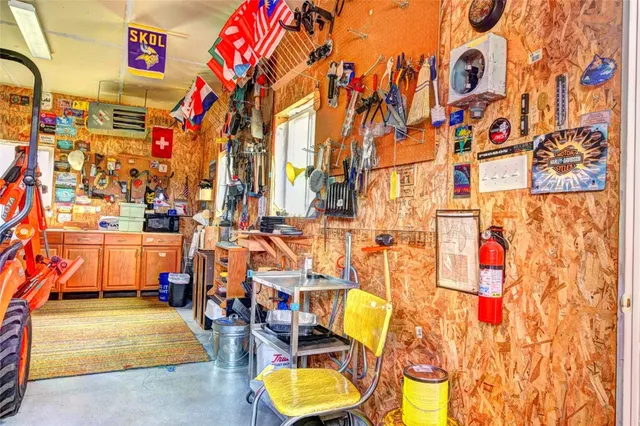 a room with musical instruments