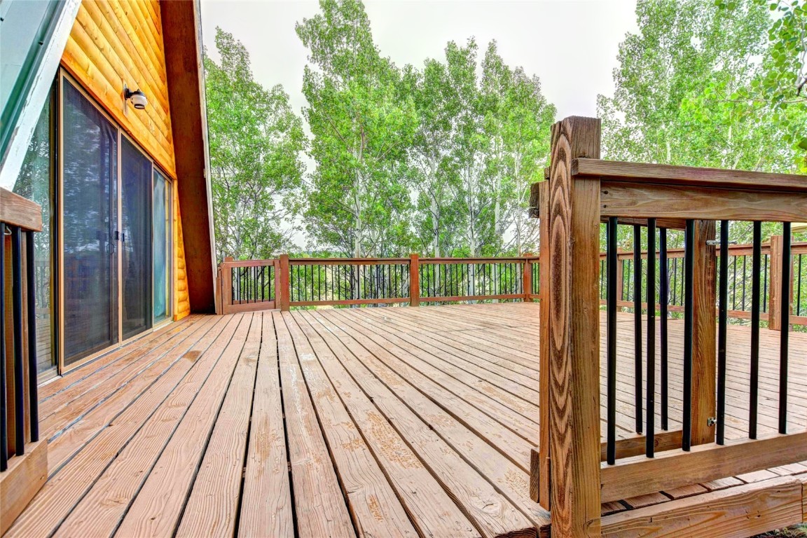 567 Haida Road Como, CO 80456 - Photo 6 of 50 a view of backyard with a deck and wooden floor