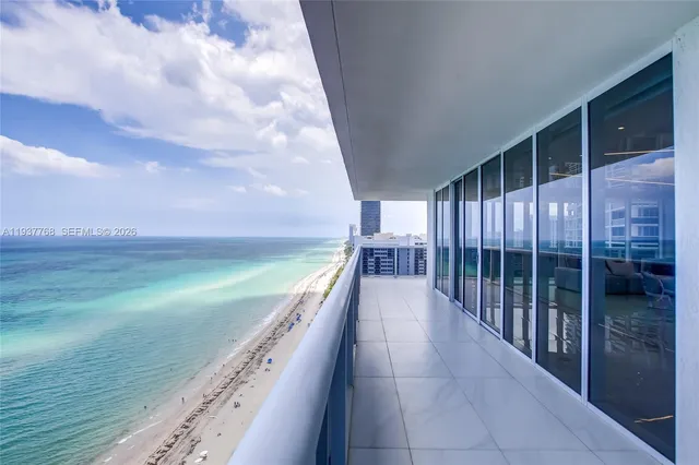 a city view with tall buildings