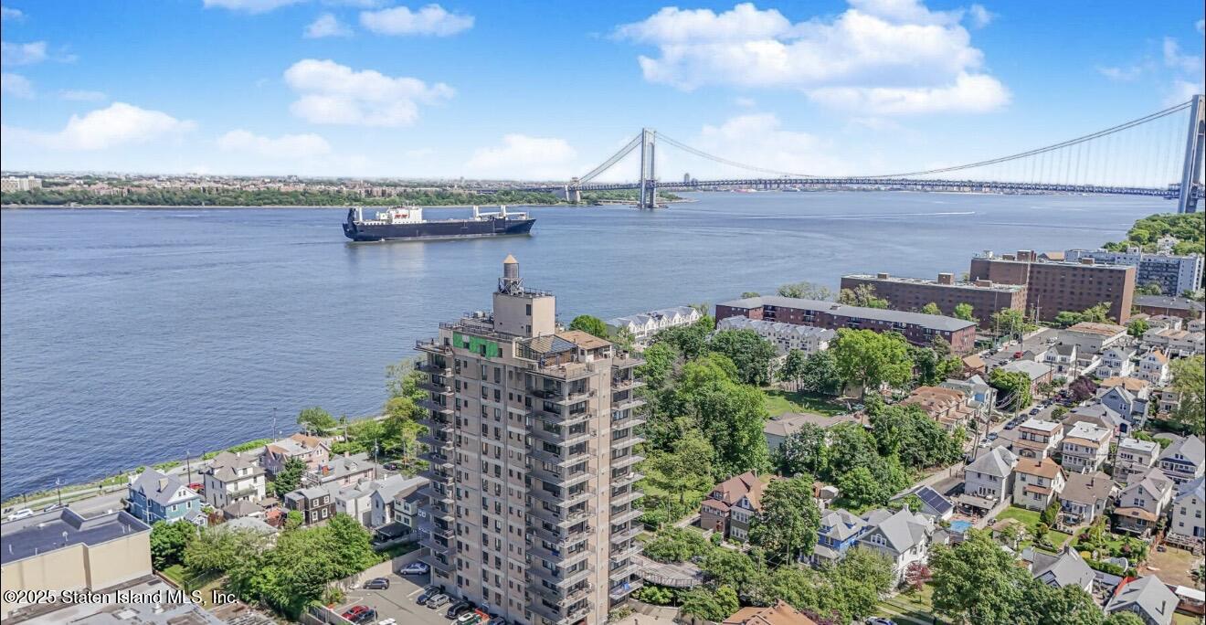 a view of a lake and a yard