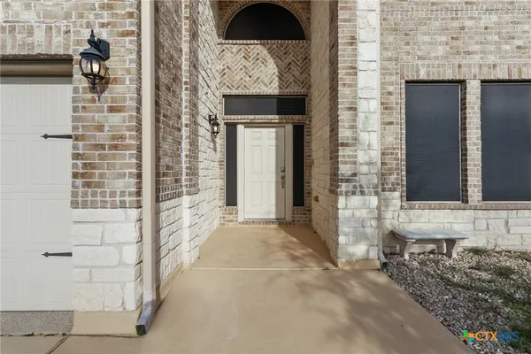 a view of front door of house