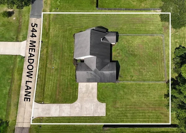 a bird view of a house