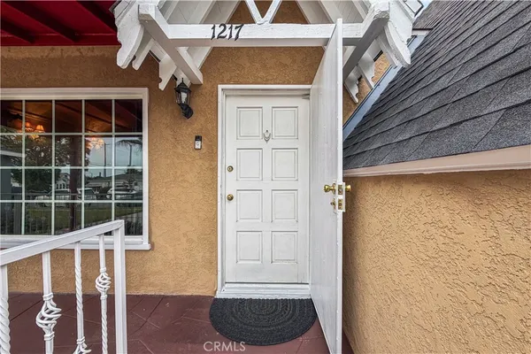 a view of front door of house