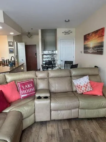 a living room with furniture and a couch