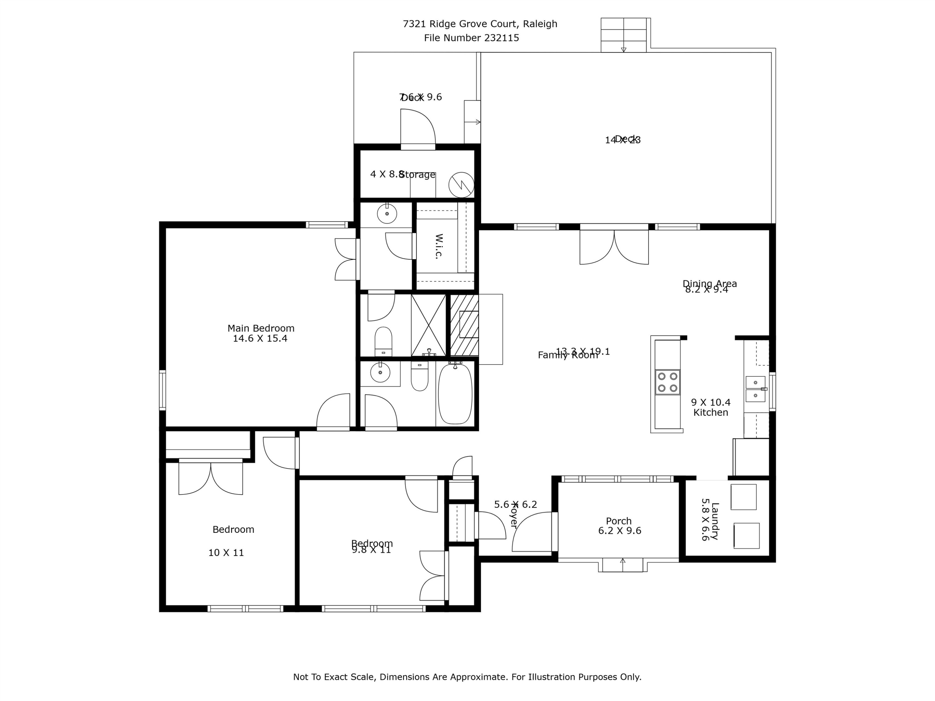 7321 Ridge Grove Court Raleigh, NC 27615 - Photo 33 of 33 Open 1 Level Floor Plan