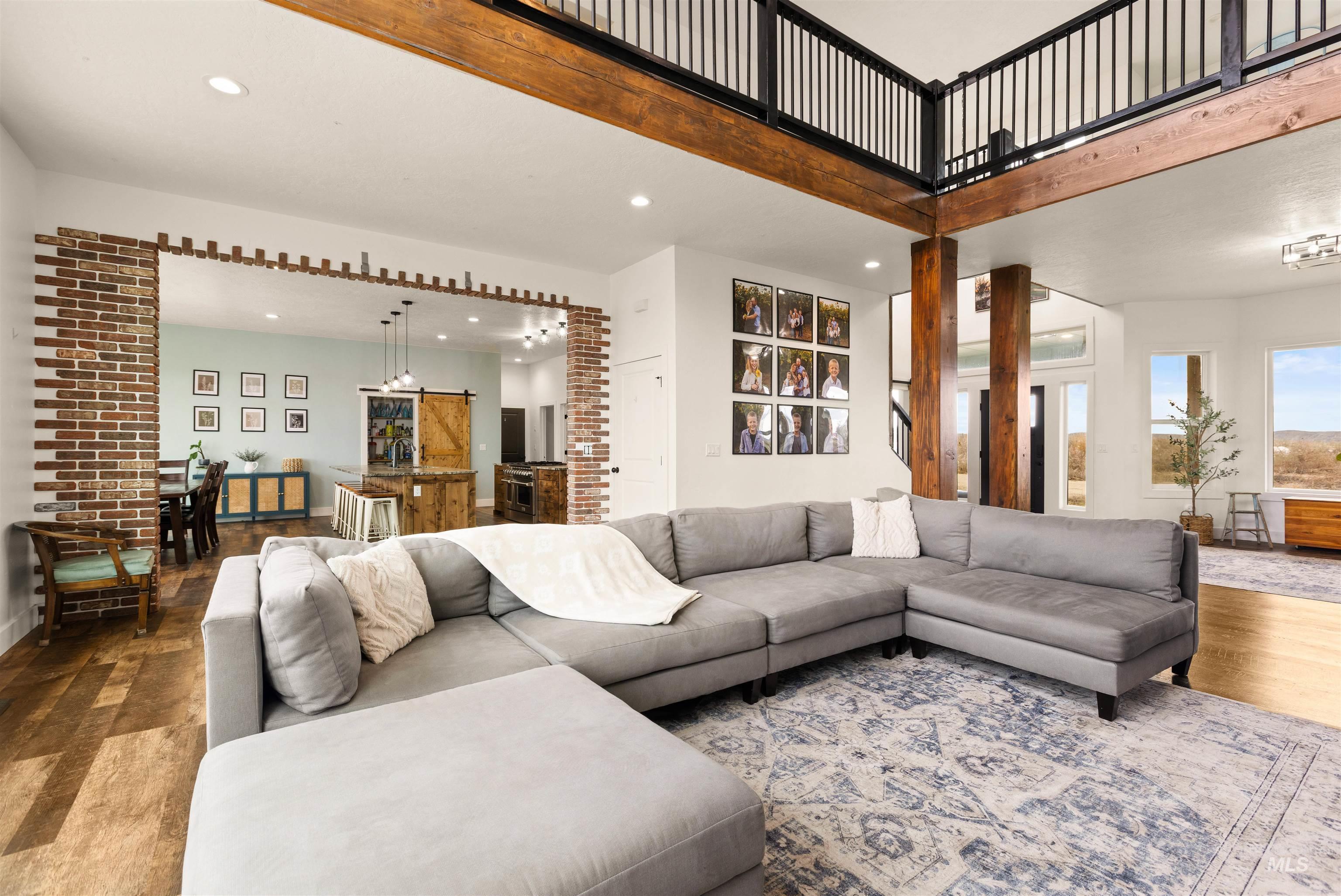 5220 West Central Road Emmett, ID 83617 - Photo 13 of 50 Living room featuring wood finished floors and recessed lighting