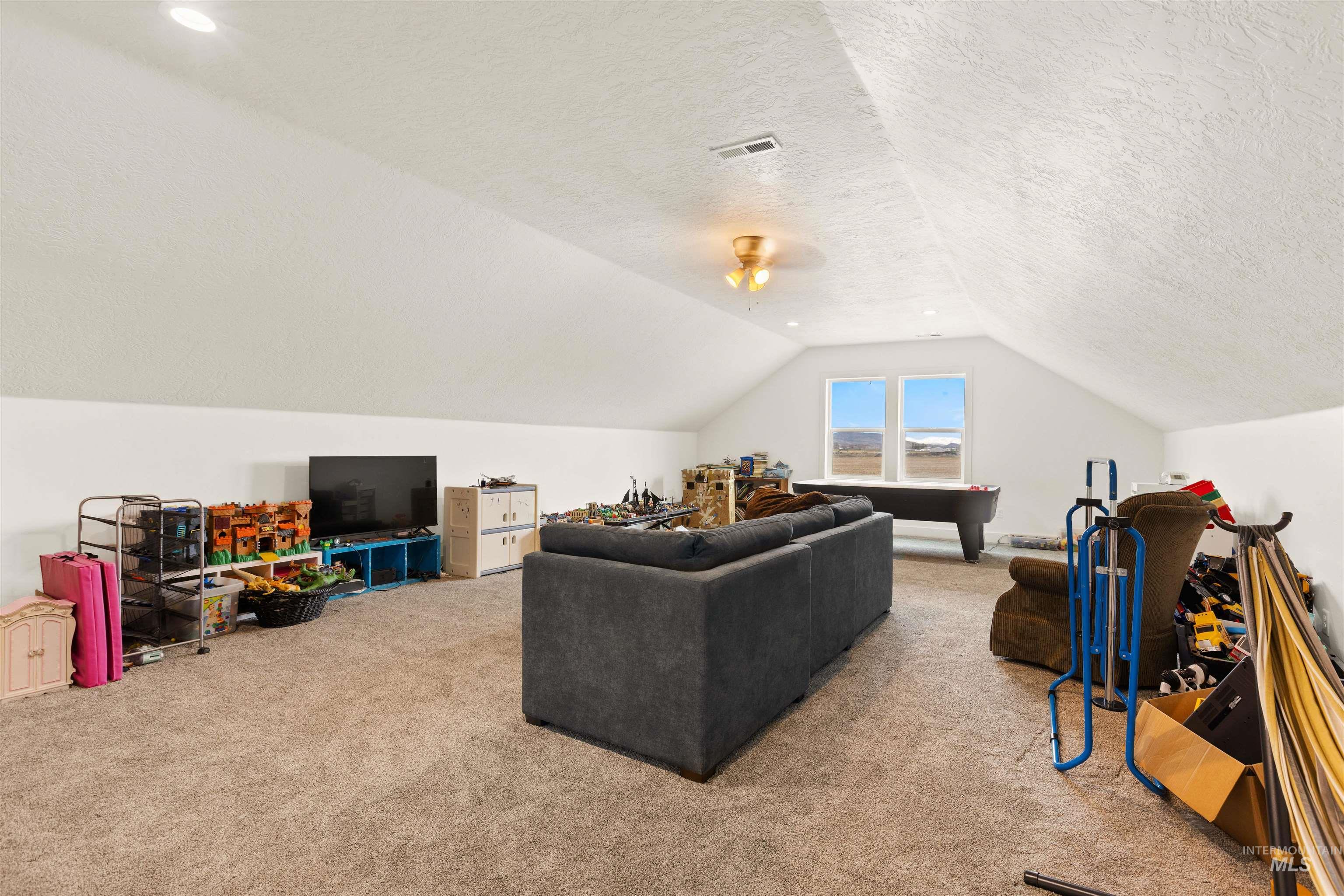 5220 West Central Road Emmett, ID 83617 - Photo 38 of 50 Living room with a textured ceiling and carpet flooring