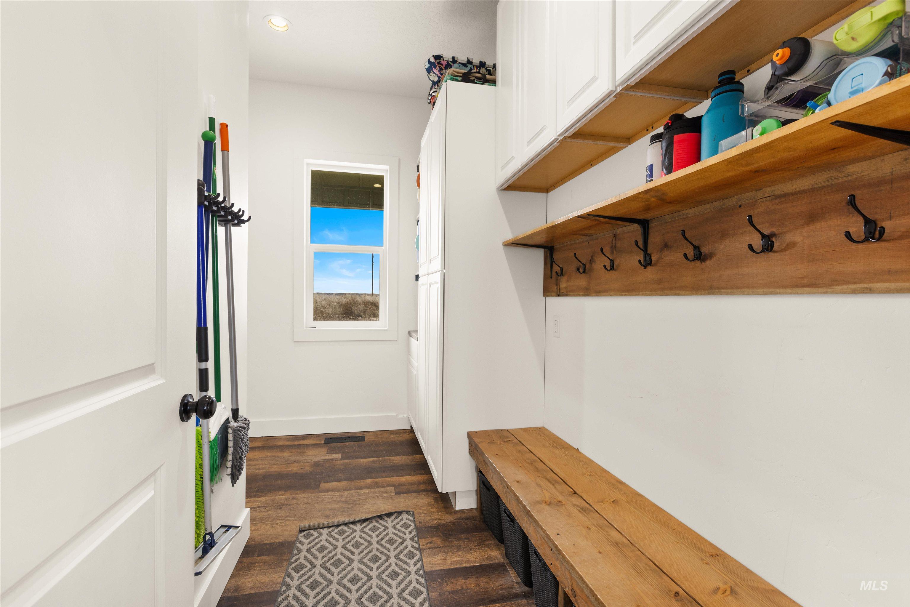 5220 West Central Road Emmett, ID 83617 - Photo 42 of 50 Mudroom featuring dark wood-type flooring and recessed lighting