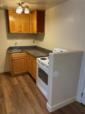 a chair with a table in it