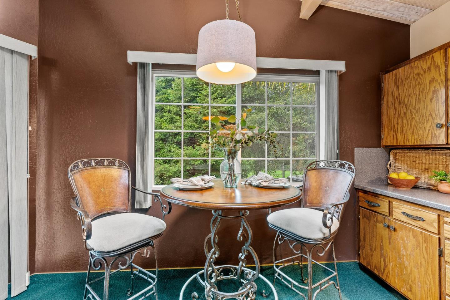 231 Aptos School Road Aptos, CA 95003 - Photo 13 of 49 a dining room with furniture and a window