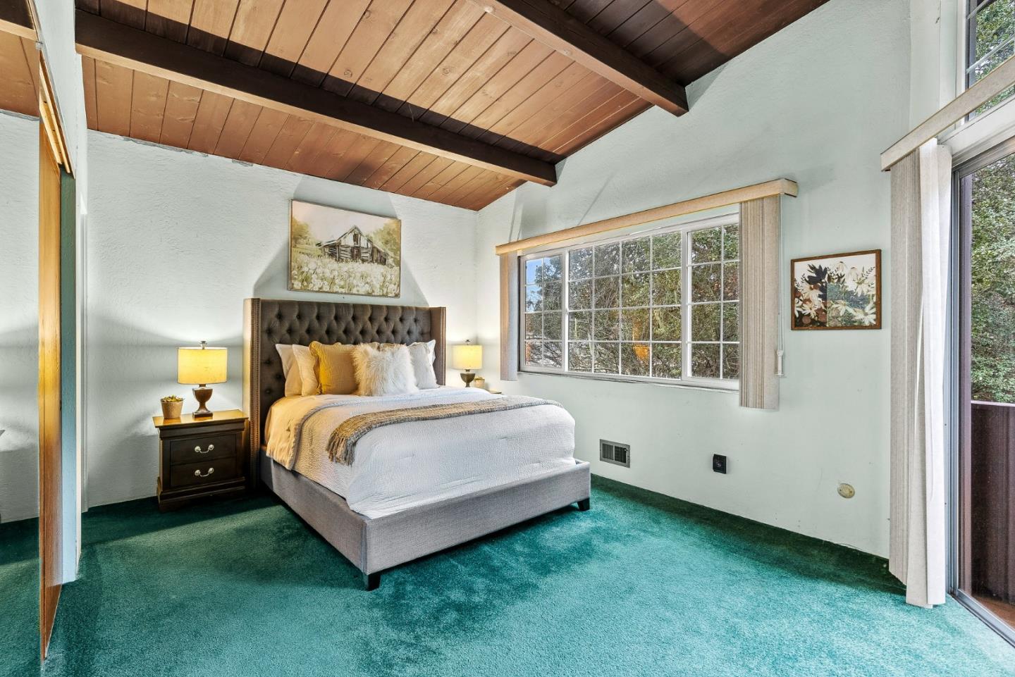 231 Aptos School Road Aptos, CA 95003 - Photo 20 of 49 a bed sitting in a room next to a window