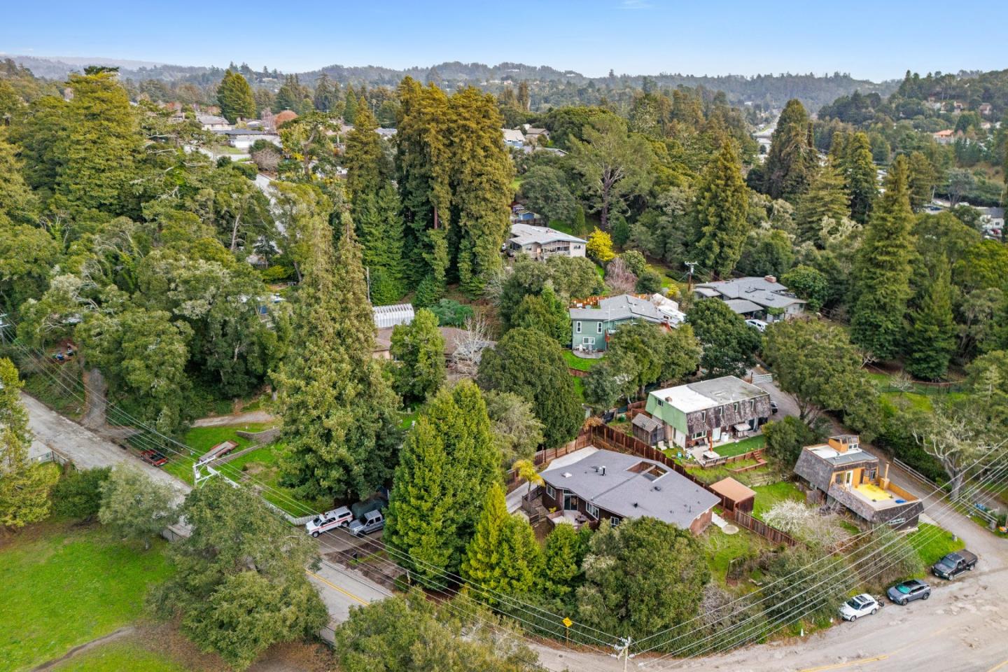 231 Aptos School Road Aptos, CA 95003 - Photo 37 of 49 an aerial view of residential houses with outdoor space and trees