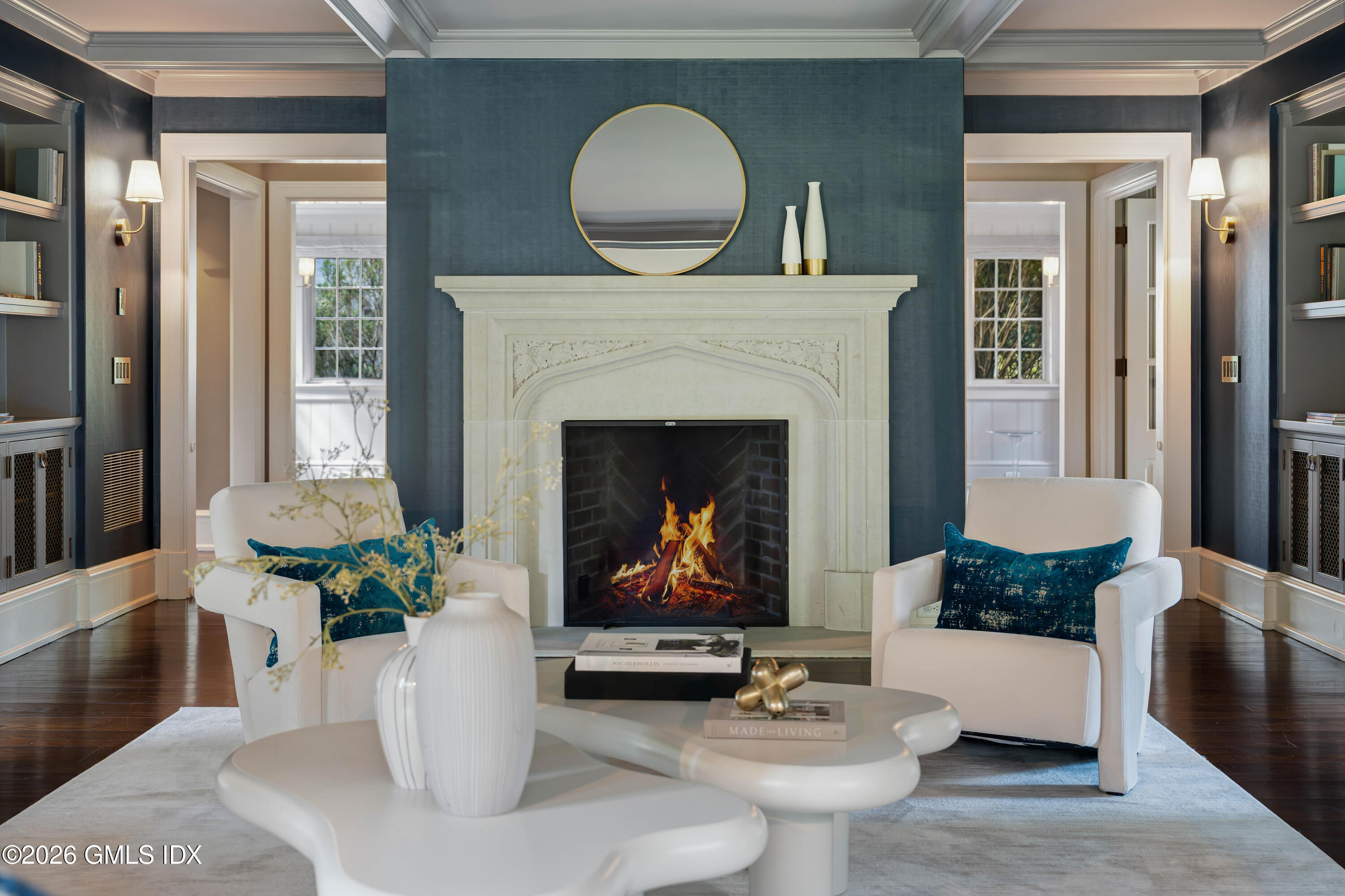 164 Round Hill Road Greenwich, CT 06831 - Photo 11 of 53 Living Room Fireplace