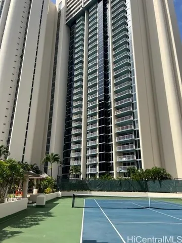 a front view of a building