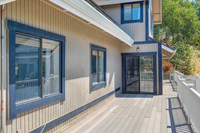 a view of a house with a balcony