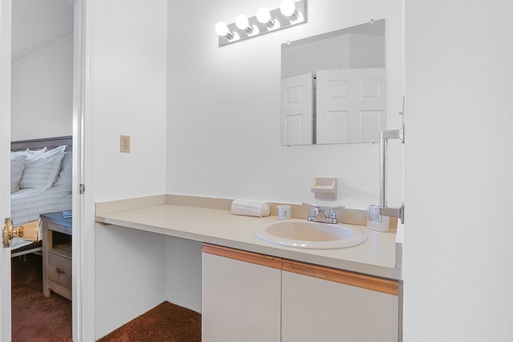 306 Tappan Street, Unit B Brookline, MA 02445 - Photo 17 of 35 a bathroom with a sink and a mirror