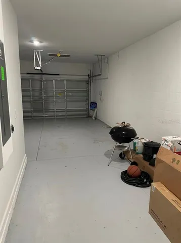 a view of workspace and utility room