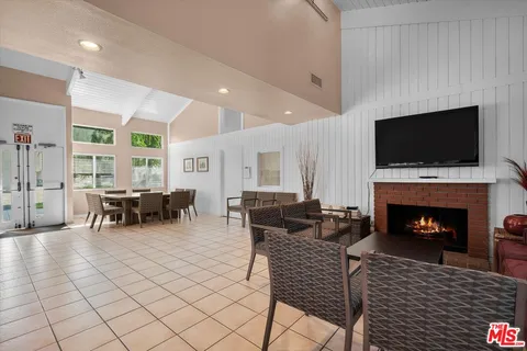 a view of porch with seating space