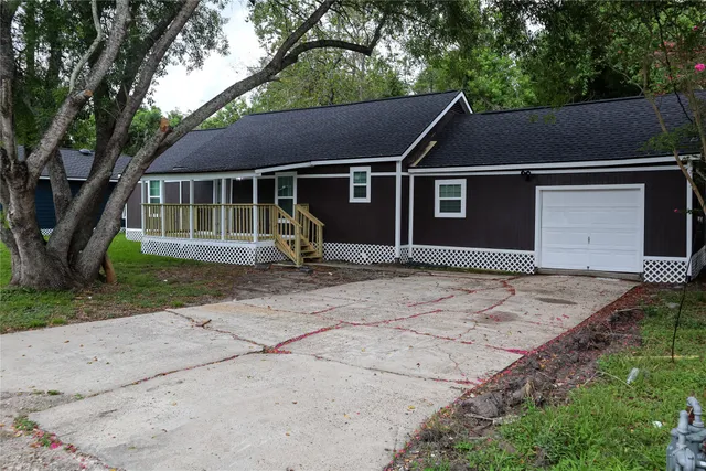 an empty room with closet area