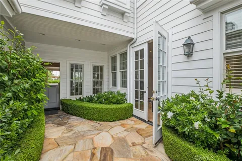 a view of a backyard with plants