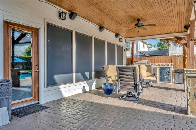 a patio view with patio