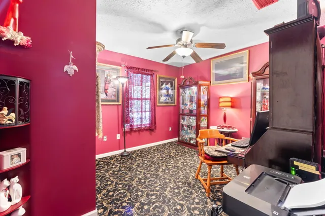 a room with musical instruments