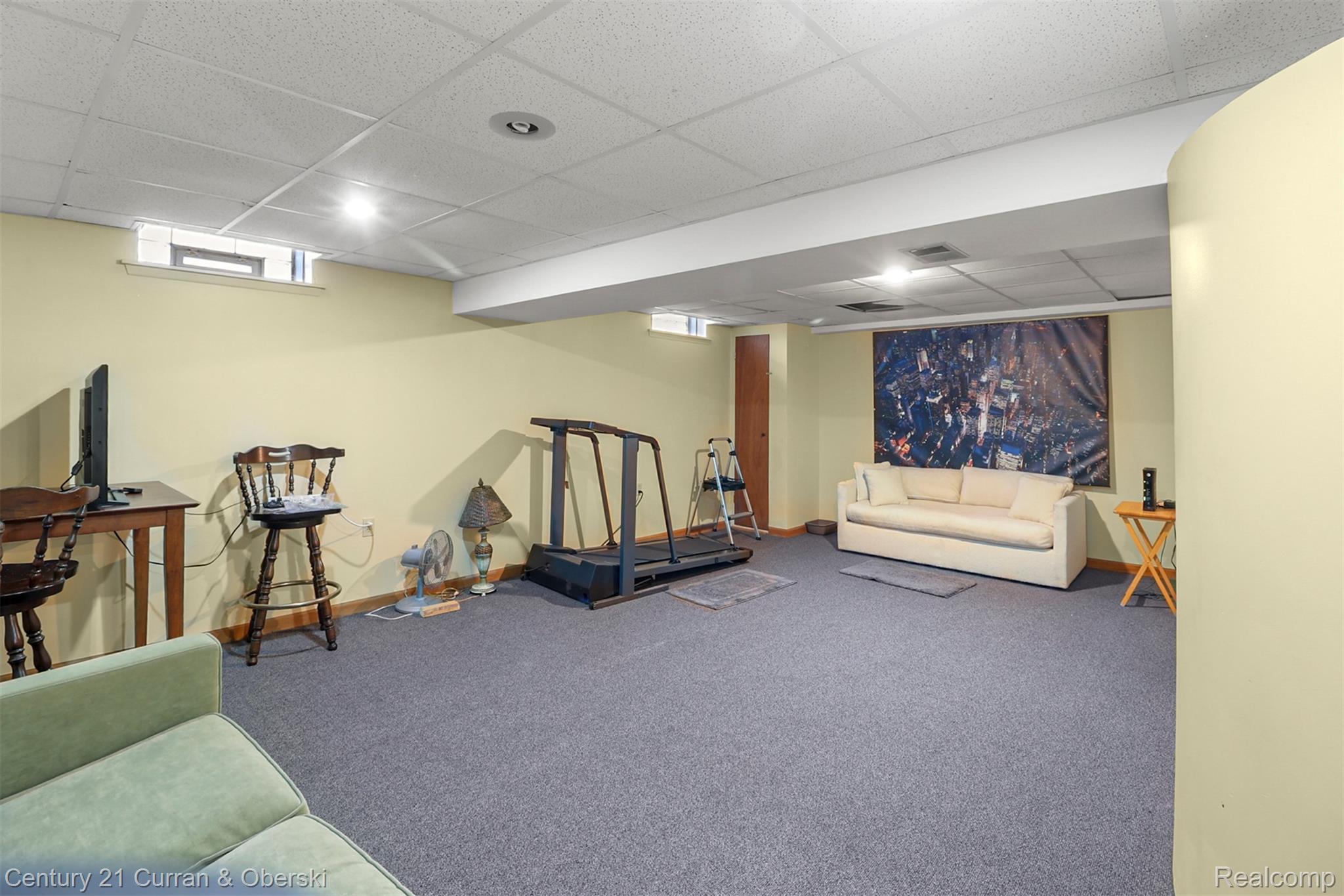 2867 Dearborn Avenue Rochester, MI 48309 - Photo 17 of 25 Workout area featuring carpet and a drop ceiling