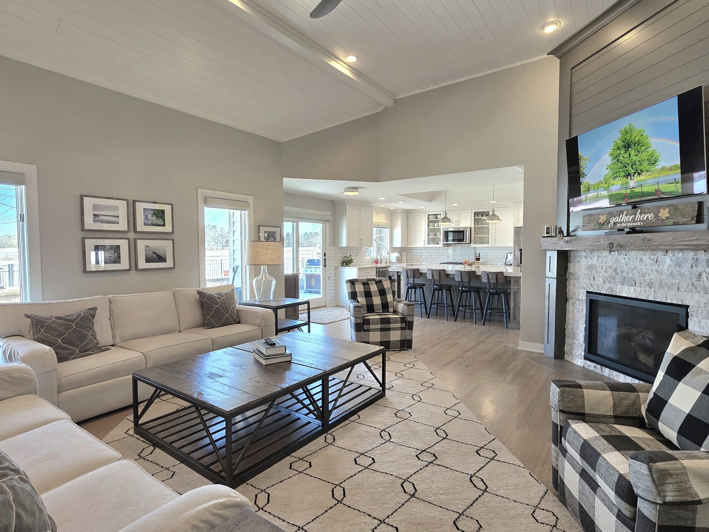 22545 South Spencer Road New Lenox, IL 60451 - Photo 11 of 47 a living room with furniture a fireplace a lamp and a window