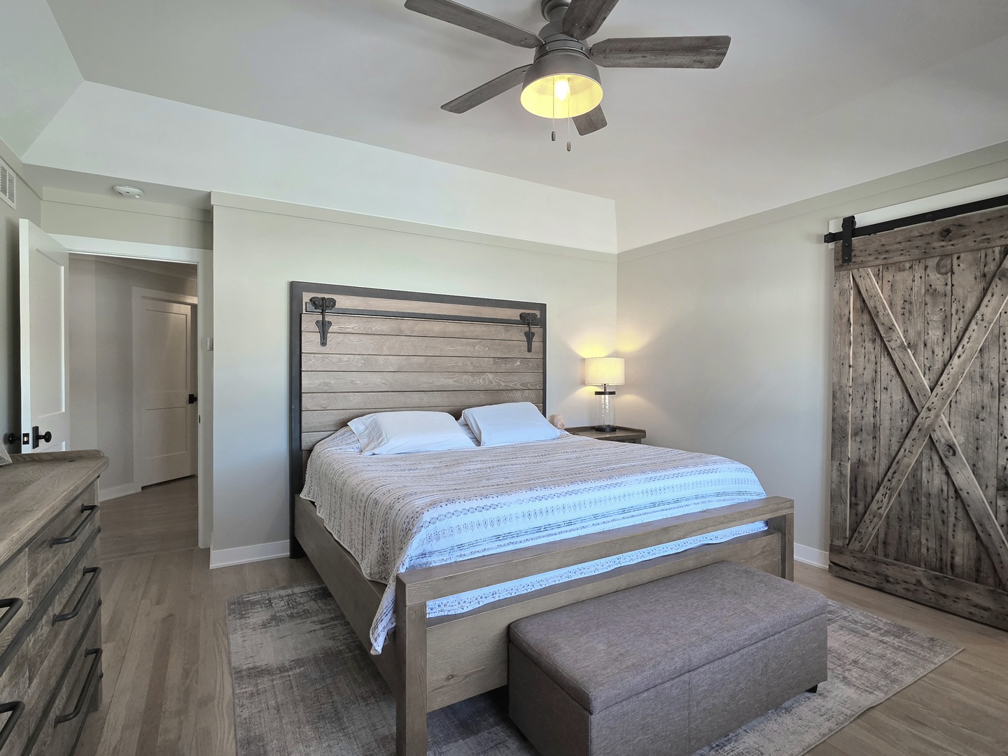 22545 South Spencer Road New Lenox, IL 60451 - Photo 13 of 47 a bedroom with a bed and a chandelier