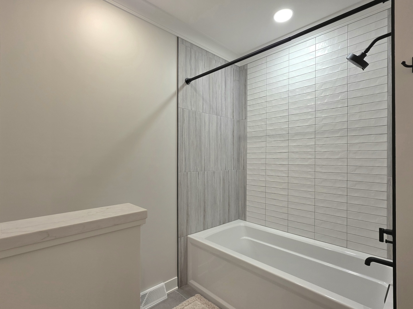 22545 South Spencer Road New Lenox, IL 60451 - Photo 22 of 47 a bathroom with a shower and a white bath tub
