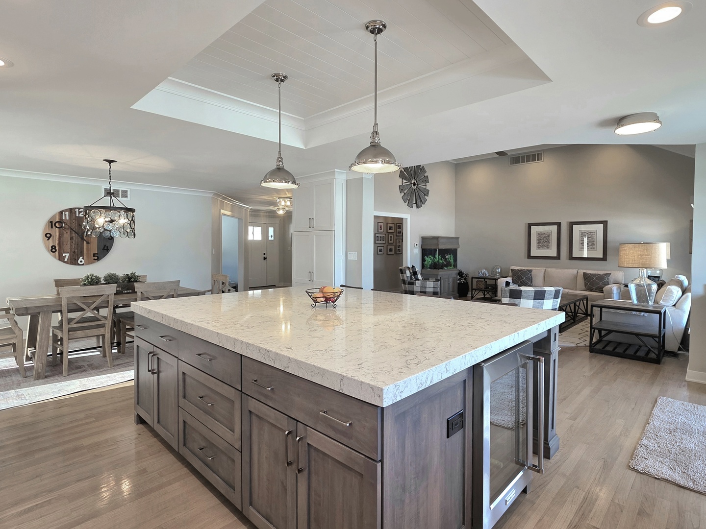 22545 South Spencer Road New Lenox, IL 60451 - Photo 8 of 47 a view of a kitchen counter top space with furniture and wooden floor