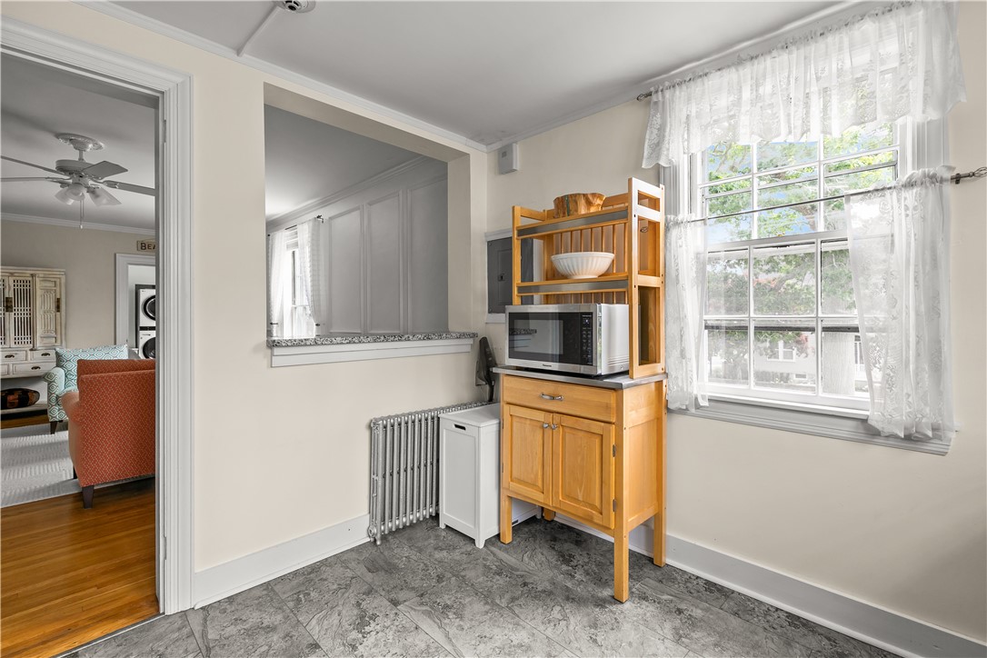 36 Kay Street, Unit 5 Newport, RI 02840 - Photo 11 of 26 View from Kitchen to Pass through Counter Seating Area and Living Room