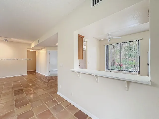 a view of a garden from a window