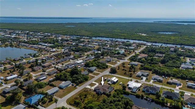 an aerial view of a city