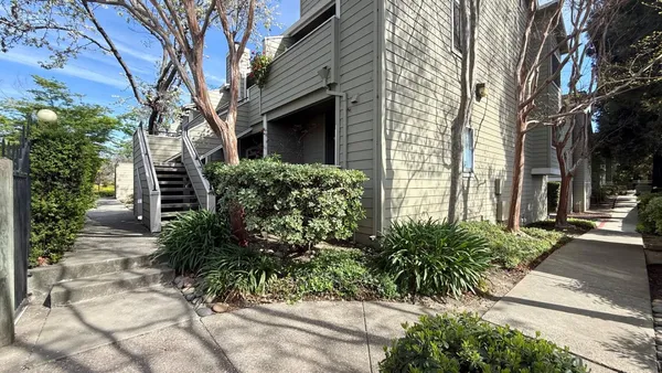 a view of a house with a yard and plants