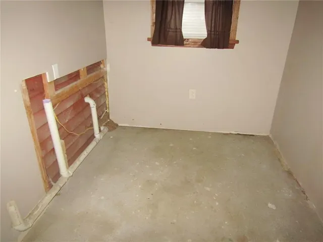 a view of a small space with window