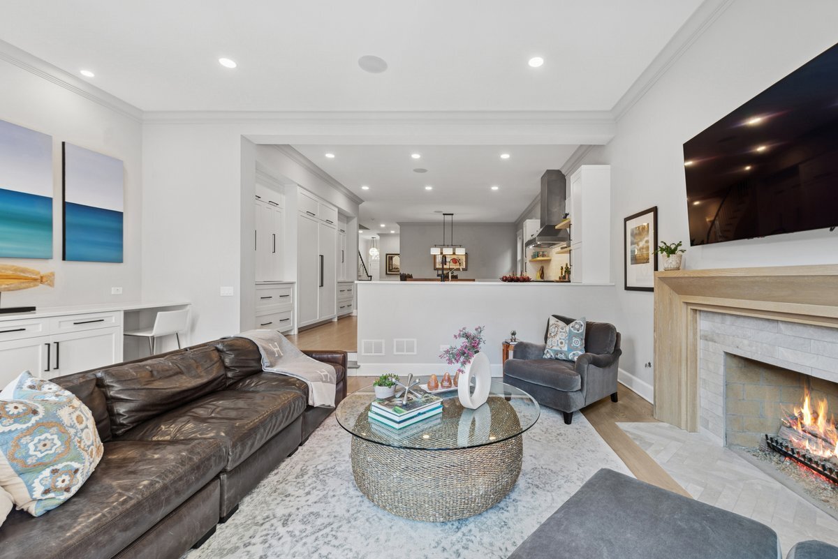 2661 North Dayton Street Chicago, IL 60614 - Photo 12 of 41 a living room with furniture and a fireplace