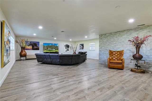 a living room with furniture and a couch