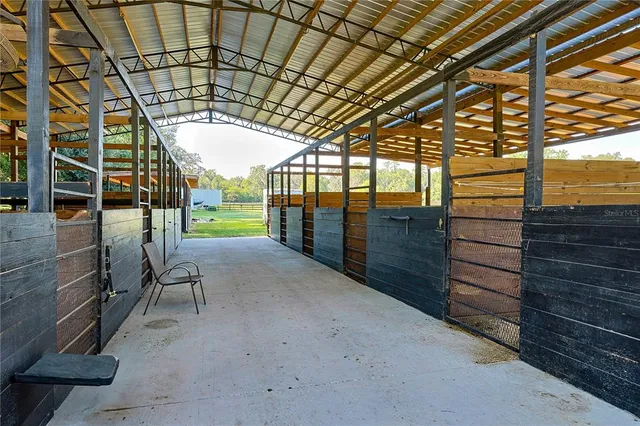 a view of a golf course with a garden