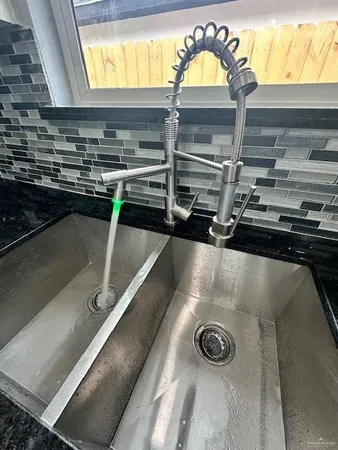 a close view of sink