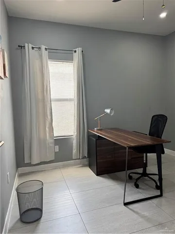 a view of workspace with a window