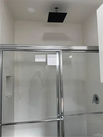 a close view of a refrigerator in kitchen