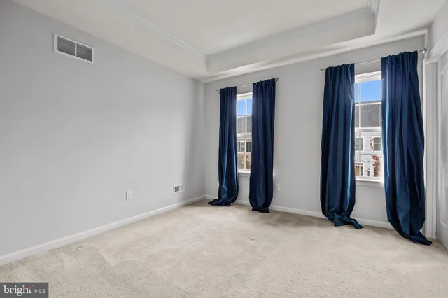 an empty room with closet